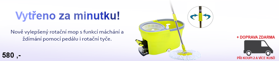 Rotační mop se ždímacím mechanismem