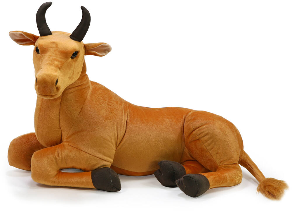 Plyšový býk ležící 78 cm