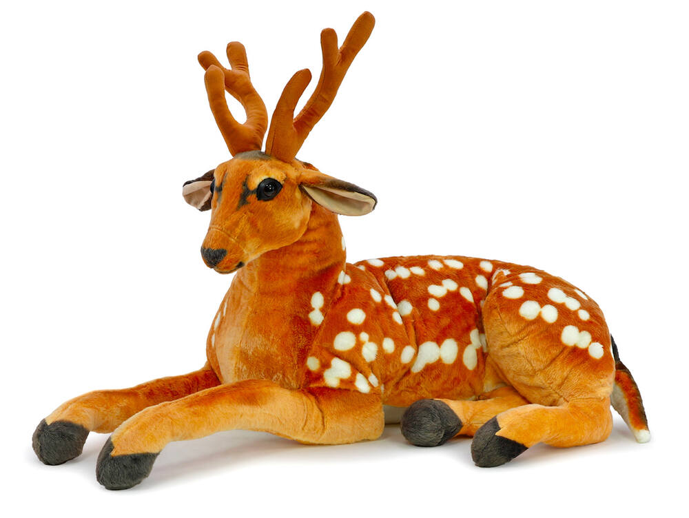 andos Velký plyšový jelen ležící 108 cm + ocas 16 cm
