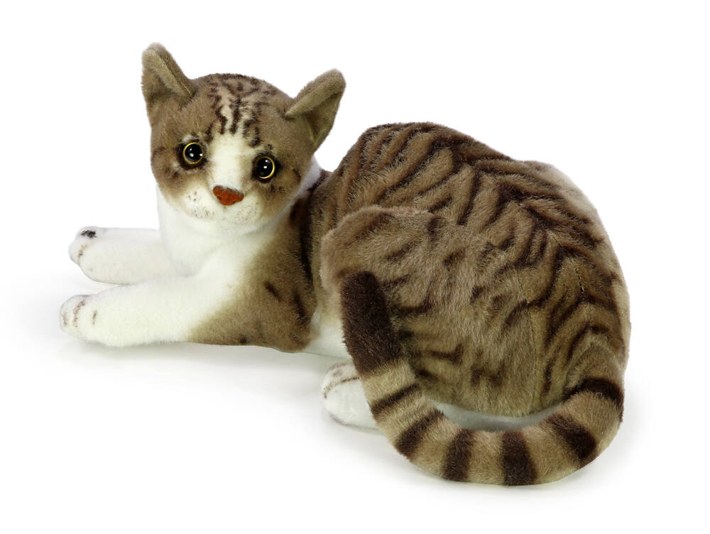 Plyšová kočka evropská ležící 38 cm