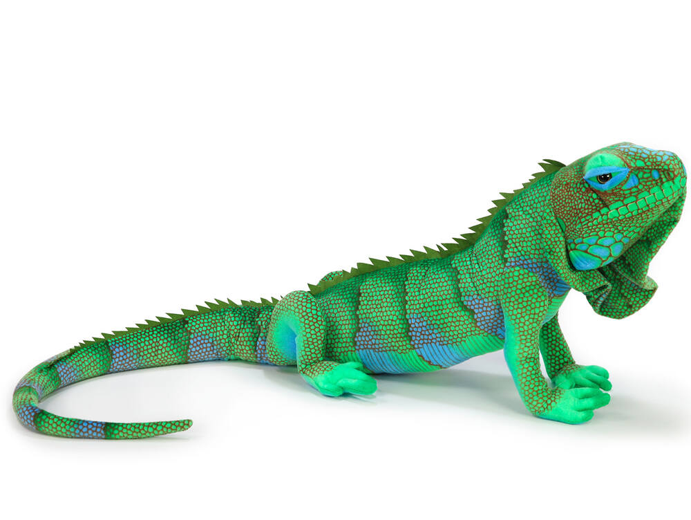 Velký plyšový leguán 193 cm, modrý