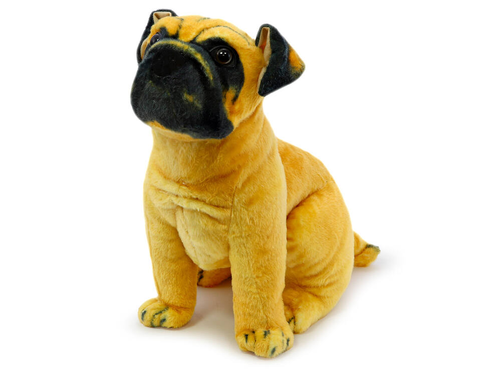 andos Plyšový pes mops sedící 53 cm