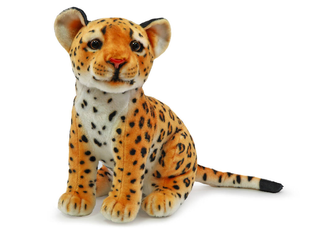 Plyšový leopard sedící 34 cm extra jemný