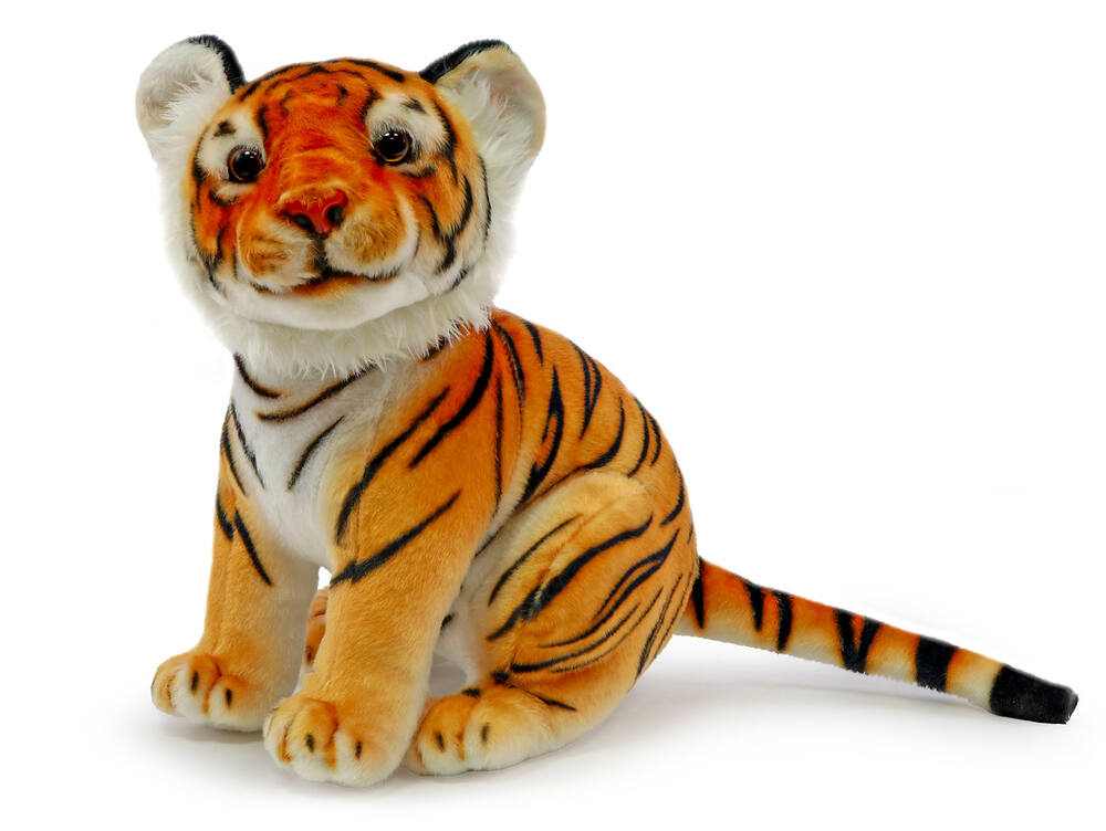 Plyšový tygřík sedící 34 cm extra jemný