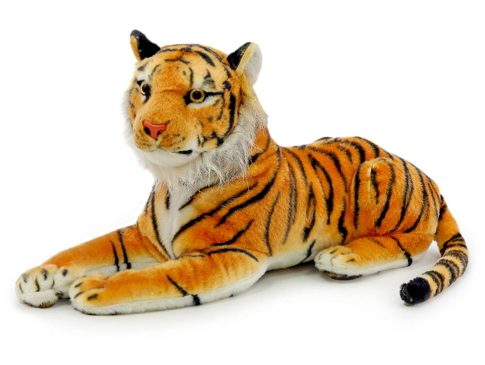 andos Plyšový tygr ležící 49 cm + ocas 24 cm