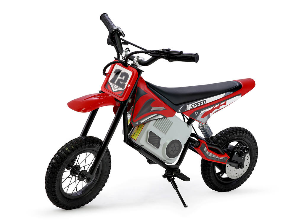 Detská elektrická motorka andos® Rebel s tichým motorom 24v/250w, červená