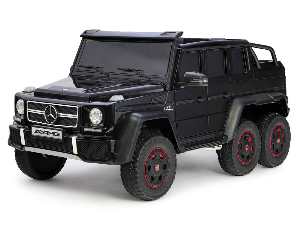 Elektrické autíčko pro 2 děti Mercedes-Benz G63 AMG 6x6, lakované černé (sestavené)