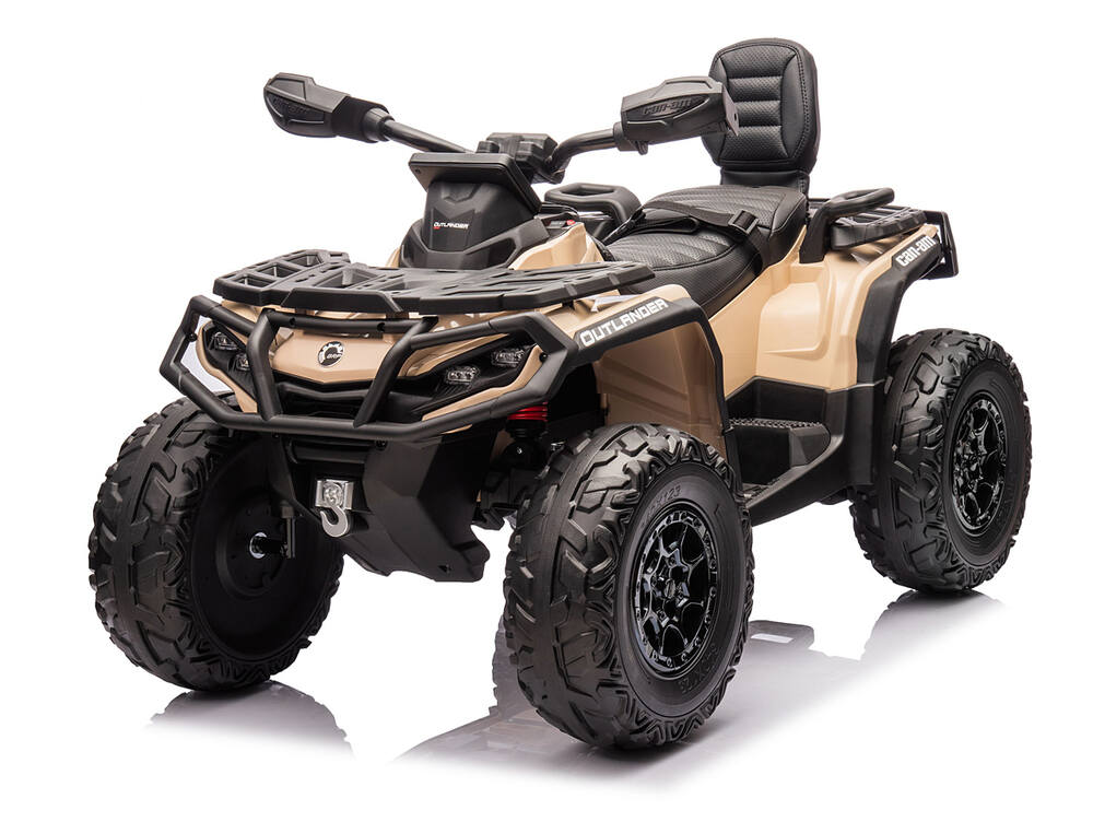 Elektrická štvorkolka pre dve deti Can-Am Outlander 4x4 24V/800W, khaki