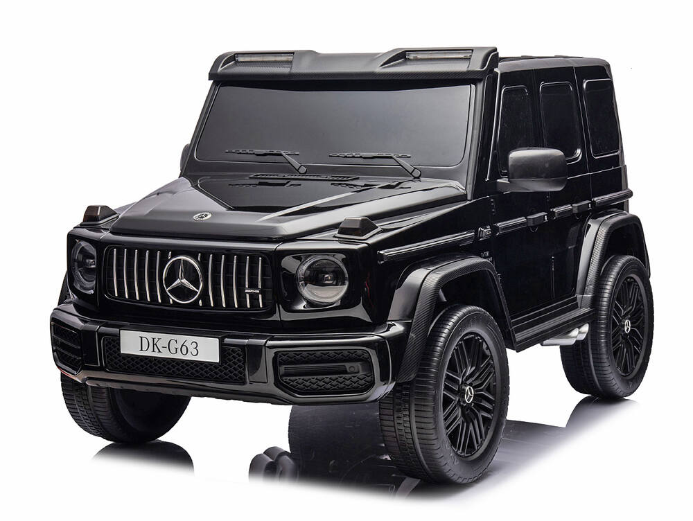 Elektrické autíčko pre dvoch Mercedes-AMG G63 4x4 XXL 24V/800W + batéria 2x 24V/7Ah, lakované čierne