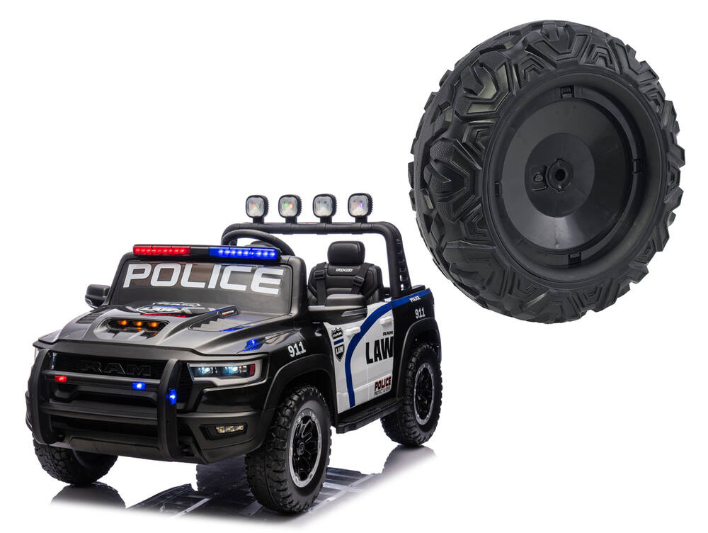 Detské autíčko RAM 1500 RHO 24V Polícia (Hasiči) - náhradné koleso EVA univerzálne