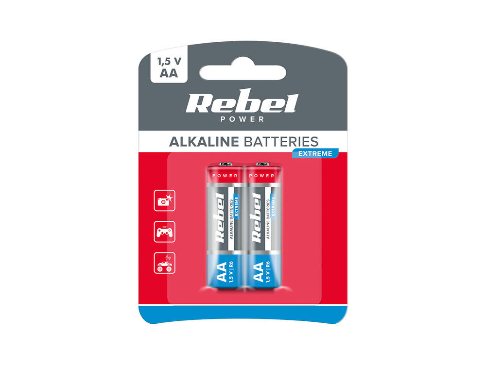 Tužková baterie 1,5V Rebel Extreme LR06 (AA) - 2 ks
