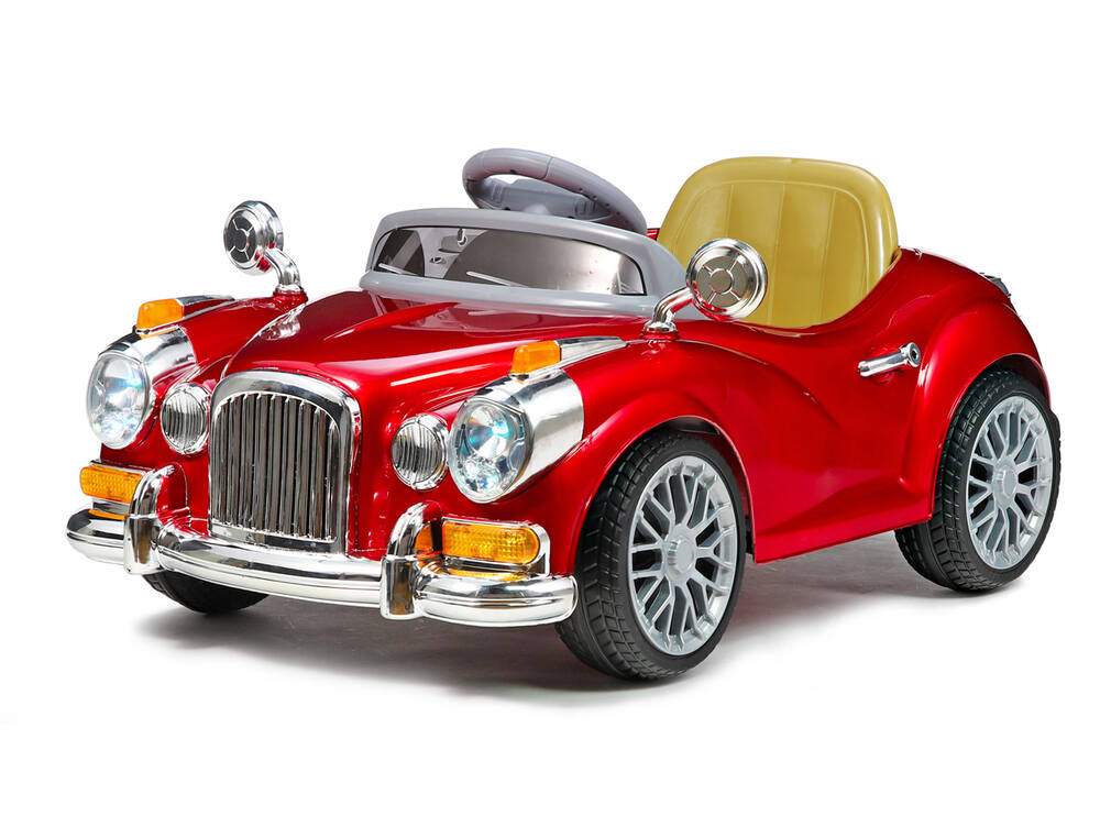 Elektrické autíčko pro děti Retro 1950, lakované vínové