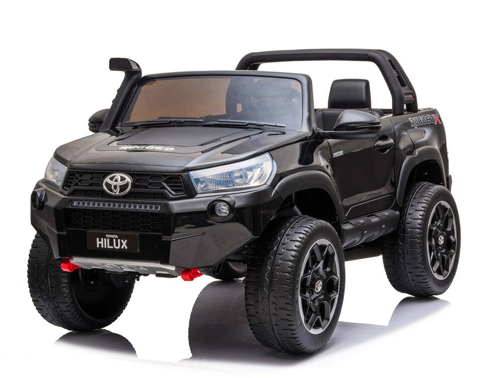 Dvoumístné elektrické autíčko Toyota Hilux s motory 2x 24V/240W, lakované černé