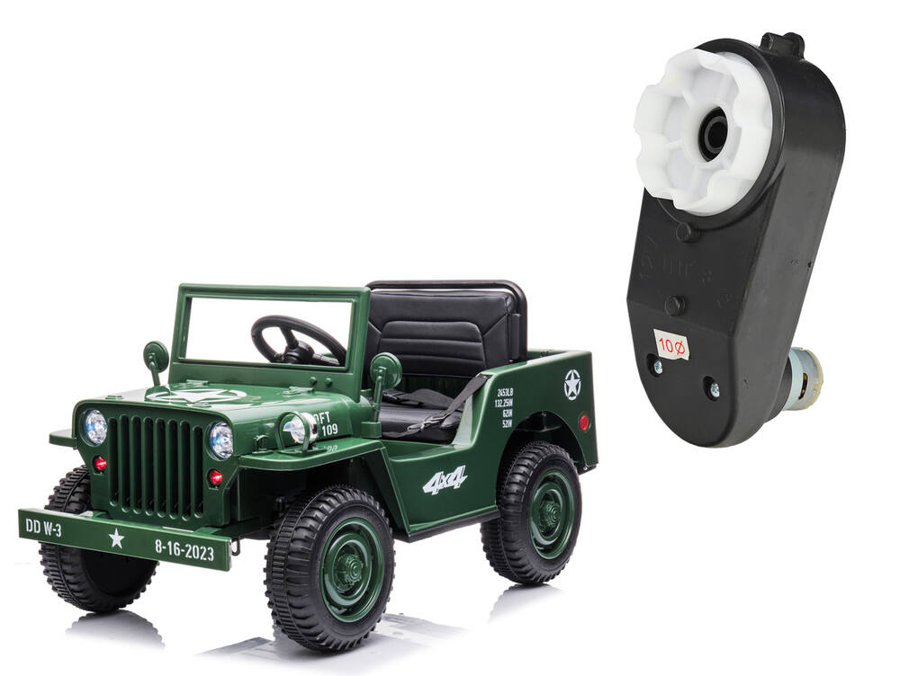 Dětské autíčko Džíp Willys 4x4 jednomístný - náhradní motor s převodovkou pro pohon kol