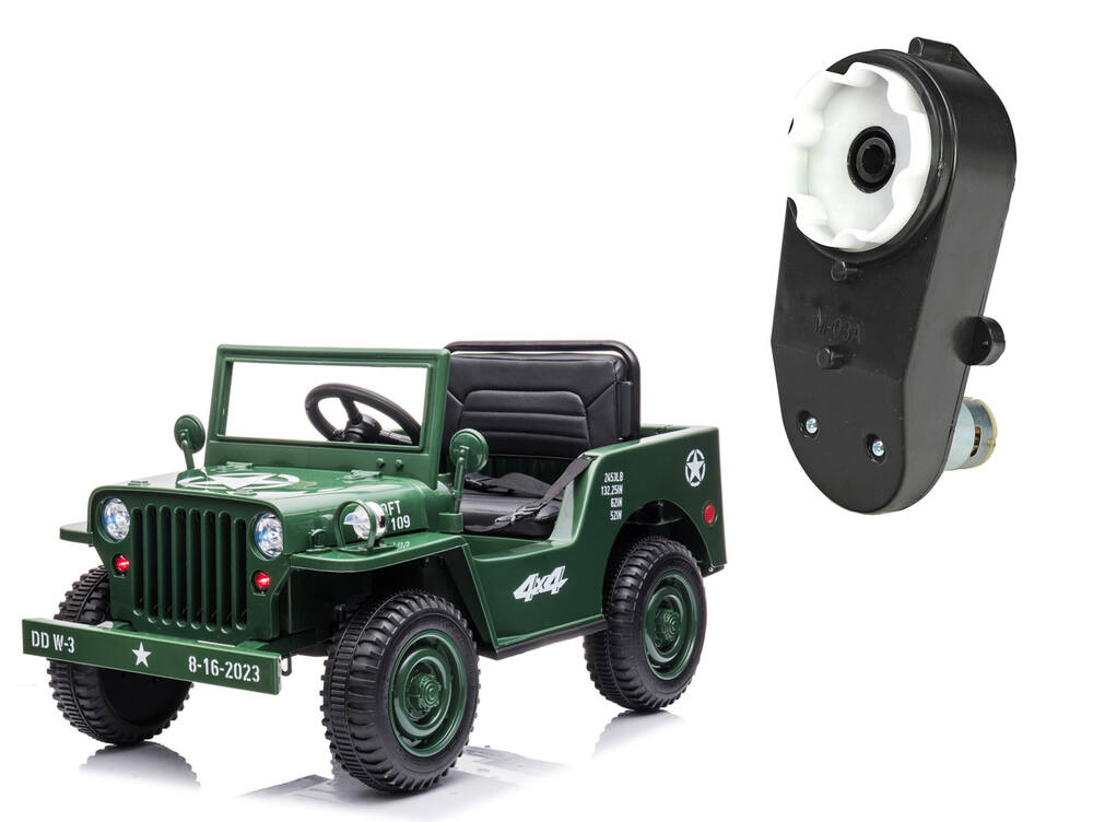 Dětské autíčko Džíp Willys 4x4 jednomístný - náhradní motor s převodovkou pro řízení