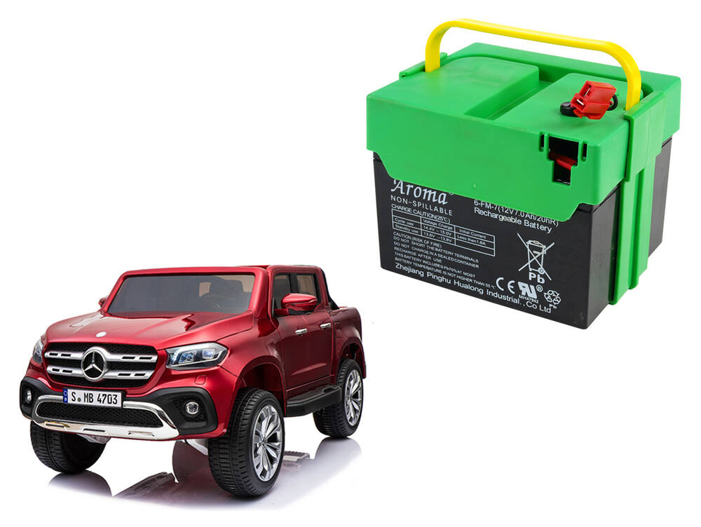 Bateriový vyjímatelný box pro elektrické autíčko Mercedes-Benz X-Class, baterie 2x 12V/7Ah