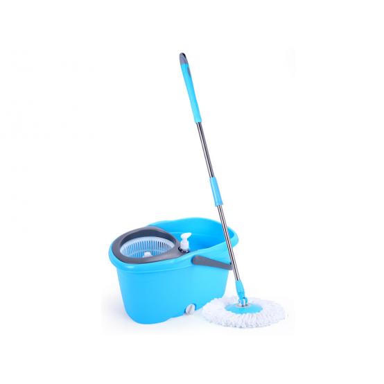 Profesionálny rotačný mop 360 ° novej generácie, plákanie + žmýkanie, s luxusným vylepšeným madlom tyče