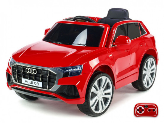 Dětské elektrické autíčko Audi Q8 s 2.4G dálkovým ovládáním, červené lakované