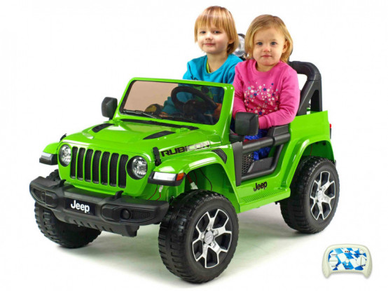 Dvoumístné elektrické autíčko Jeep Wrangler Rubicon 4x4, zelené lakované