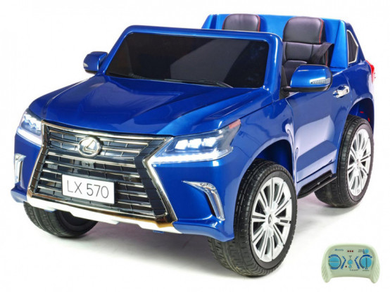 Elektrické autíčko Lexus LX 570 s pohonem 4x4 a 2.4G dálkovým ovládáním, dvoumístný, modrý lakovaný