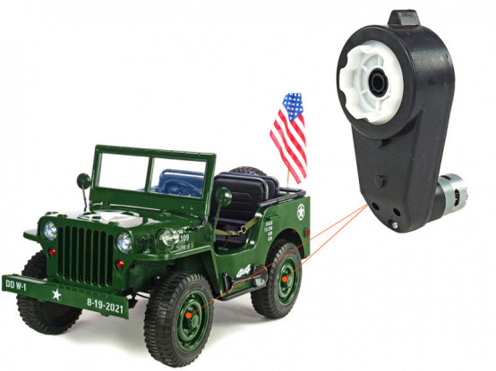 Dětské autíčko džíp Willys 24V - náhradní elektrický motor s převodovkou pro pohon kol
