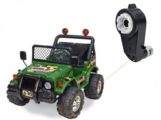 Dětské autíčko Army džíp (model A15) - náhradní elektrický motor s převodovkou pro pohon kol