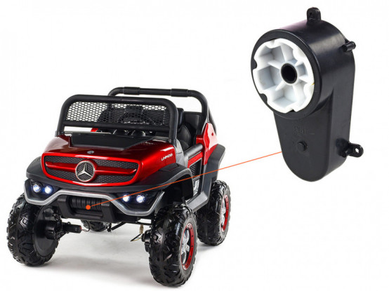 Dětské autíčko Mercedes-Benz Unimog - náhradní elektrický motor s převodovkou pro řízení