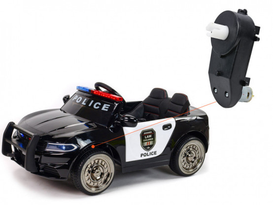 Dětské autíčko Policie USA 911 - náhradní elektrický motor s převodovkou pro řízení