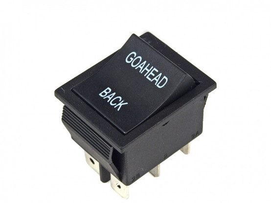 Náhradní přepínač směru jízdy (vpřed/vzad) 6 pin, hranatý černý