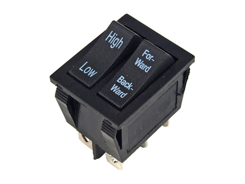 Přepínač dvoupólový - přepínání směru vpřed/vzad a pomalé/rychlé jízdy, 6 pin
