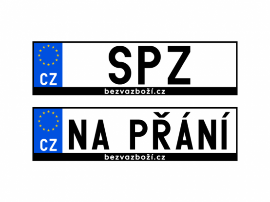 SPZ na přání pro dětské elektrické vozítko (2 ks)