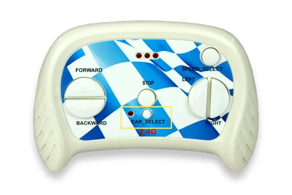Diaľkové ovládače 2.4G s párovacím tlačidlom CAR_SELECT